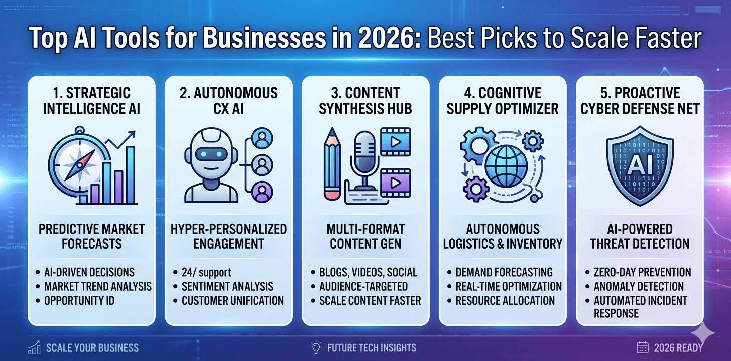 Top AI Tools for Businesses in 2026 to Automate and Scale
